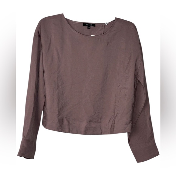 Madewell Top Women‎ Medium Relaxed Mauve Long Sleeve Formal Career Minimalist - Picture 8 of 8